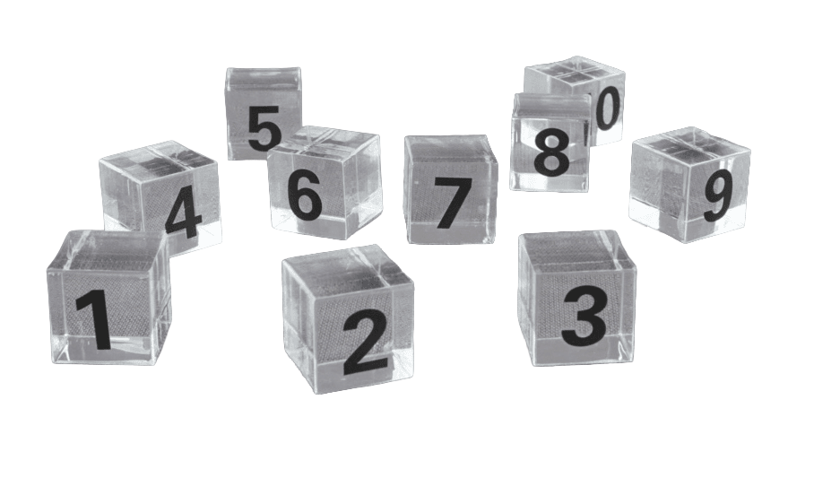 Id-kub 15mm, klar akryl