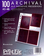 Negativficka för 4x5 tum